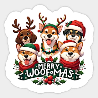 Caroling Woofmas Sticker